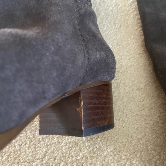 BP Tige En Cuir over the knee charcoalsuede gray boots size 8, gentle use trendy - Picture 2 of 7
